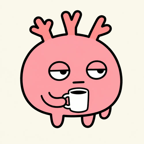 Neuri con su taza de café